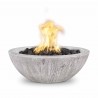 The Outdoor Plus 27" Sedona Wood Grain Fire Bowl Ivory