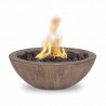 The Outdoor Plus 27" Sedona Wood Grain Fire Bowl oak