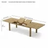 Chelsea Rectangular Double Extension Table dimension - Chelsea Rectangular Double Extension Table dimension