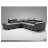 Icon LSF Sectional Dark Grey Leather with Side Split