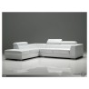 Icon LSF Sectional White Leather Leather with Side Split