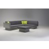 Sancho LSF Sectional Grey Fabric with Epoxy Concrete Texture  - Lifestyle 4