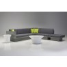 Sancho LSF Sectional Grey Fabric with Epoxy Concrete Texture  - Lifestyle 2