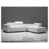 Icon RSF Sectional White Premium Leather with Side Split