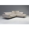 Uptown RSF Sectional Light Grey Premium Leather with Side Split