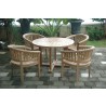 Anderson Teak Tosca 5-Pieces Dining Table Set Top View