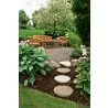 Anderson Teak Curve 4-Pieces Conversation Set outdoor long view - Anderson Teak Curve 4-Pieces Conversation Set outdoor long view