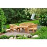 Anderson Teak Curve 4-Pieces Conversation Set Outdoor 
