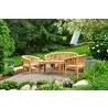 Anderson Teak Curve 4-Pieces Conversation Set Outdoor  - Anderson Teak Curve 4-Pieces Conversation Set Outdoor 