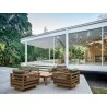 Anderson Teak Cordoba Deep Seating Swivel Armchair outdoor view - Anderson Teak Cordoba Deep Seating Swivel Armchair outdoor view