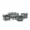 Anderson Teak SET-173 5-pc Coronado Aluminum Deep Seating Set  - Anderson Teak SET-173 5-pc Coronado Aluminum Deep Seating Set 