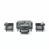 Anderson Teak SET-173 5-pc Coronado Aluminum Deep Seating Set  Front - Anderson Teak SET-173 5-pc Coronado Aluminum Deep Seating Set  Front