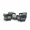 Anderson Teak SET-174 6-pc Coronado Aluminum Deep Seating Set - Anderson Teak SET-174 6-pc Coronado Aluminum Deep Seating Set