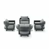 Anderson Teak SET-174 6-pc Coronado Aluminum Deep Seating Set Back - Anderson Teak SET-174 6-pc Coronado Aluminum Deep Seating Set Back