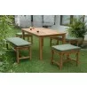 Anderson Teak Montage Madison 5- Pices Dining Set   Side View - Anderson Teak Montage Madison 5- Pices Dining Set   Side View