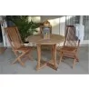 Anderson Teak Descanso Bristol 3-Pieces Dining Set Front View - Anderson Teak Descanso Bristol 3-Pieces Dining Set Front View