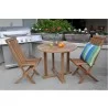 Anderson Teak Montage Bristol 3-Pieces Dining Set Front View - Anderson Teak Montage Bristol 3-Pieces Dining Set Front View