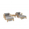 Anderson Teak 4-pc Palermo Deep Seating - Angled