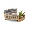 Anderson Teak Circular Modular Deep Seating Set - Back Angled View