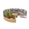 Anderson Teak Circular Modular Deep Seating Set - Top Angled View
