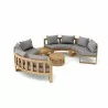 Anderson Teak Circular Modular Deep Seating Set - SET-811 - Top Angled View - Anderson Teak Circular Modular Deep Seating Set - SET-811 - Top Angled View