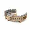 Anderson Teak Circular Modular Deep Seating Set - SET-811 - Top Back Angled - Anderson Teak Circular Modular Deep Seating Set - SET-811 - Top Back Angled