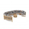 Anderson Teak Circular Modular Deep Seating Set - SET-812 - Top Angled