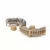 Anderson Teak Circular Modular Deep Seating Set - SET-813 - Side Angled - Anderson Teak Circular Modular Deep Seating Set - SET-813 - Side Angled