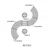 Anderson Teak Circular Modular Deep Seating Set - SET-813 - Pieces Diagram