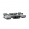 Anderson Teak SET-902-AL 6-pc Granada Aluminum Deep Seating Side