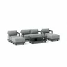 Anderson Teak SET-902-AL 6-pc Granada Aluminum Deep Seating Side - Anderson Teak SET-902-AL 6-pc Granada Aluminum Deep Seating Side