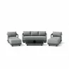 Anderson Teak SET-903-AL 6-pc Granada Aluminum Deep Seating Front - Anderson Teak SET-903-AL 6-pc Granada Aluminum Deep Seating Front
