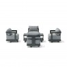 Anderson Teak SET-904-AL 5-pc Granada Aluminum Deep Seating Front