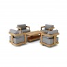Anderson Teak 6-pc Granada Deep Seating - SET-904 - Angled