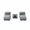 Anderson Teak SET-905-AL 5-pc Granada Aluminum Deep Seating Front - Anderson Teak SET-905-AL 5-pc Granada Aluminum Deep Seating Front