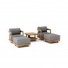  Anderson Teak 5-pc Granada Deep Seating - SET-905 - Angled