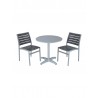 Powder Coating Aluminum Side Chair W/ Textile Back and Seat - Set