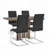 Armen Living Zenith and Amanda 5 Piece Black Rectangular Dining Set