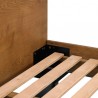 Armen Living Aldo King Size 3 Piece Platform Bed Frame Bedroom Set in Brown Oak Wood and Black Metal 008
