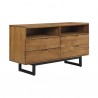 Armen Living Aldo King Size 4 Piece Platform Bed Frame Bedroom Set 007