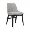Armen Living Arcadia and Azalea  Round Grey and Black Wood 5 Piece Dining Set Chair Side