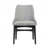 Armen Living Arcadia and Azalea  Round Grey and Black Wood 5 Piece Dining Set Chair Front