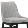 Armen Living Arcadia and Azalea Round Grey and Black Wood 5 Piece Dining Set Chair Half