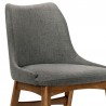 Armen Living Arcadia and Azalea 48" Round and Walnut Wood 5 Piece Dining Set - Charcoal Chair