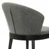 Armen Living Arcadia and Juno Round Charcoal and Black Wood 5 Piece Dining Set - Chair Back