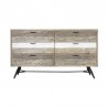 Armen Living Bridges 4 Piece King Bedroom Set in Two-Tone Acacia Wood Dresser
