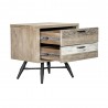Armen Living Bridges 4 Piece King Bedroom Set in Two-Tone Acacia Wood Dresser View