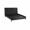 Armen Living Carnaby King 4 Piece Bedroom Set in Black Brushed Oak Wood Bed Side View - Armen Living Carnaby King 4 Piece Bedroom Set in Black Brushed Oak Wood Bed Side View