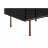 Armen Living Carnaby King 4 Piece Bedroom Set in Black Brushed Oak Wood Legs - Armen Living Carnaby King 4 Piece Bedroom Set in Black Brushed Oak Wood Legs