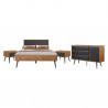 Armen Living Coco Rustic 4 piece Upholstered Platform Bedroom Set 001
